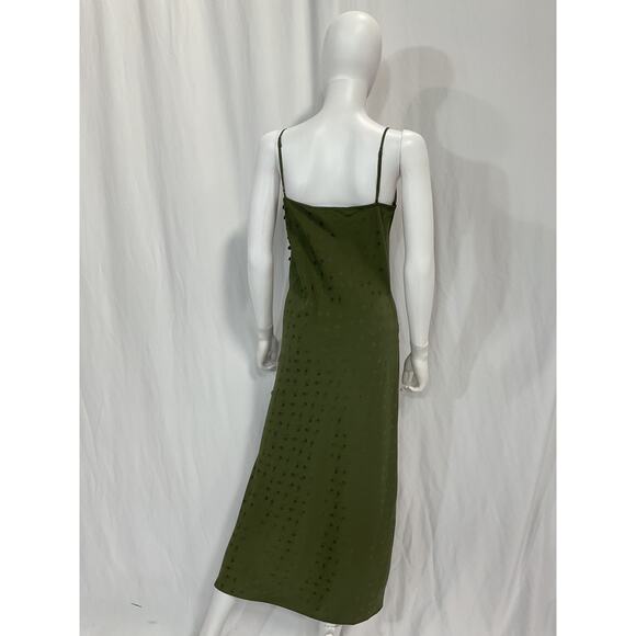 Veronica Beard 'Chapel' Green Silk Charmeuse Blend Dress Size 4 - Picture 3 of 5
